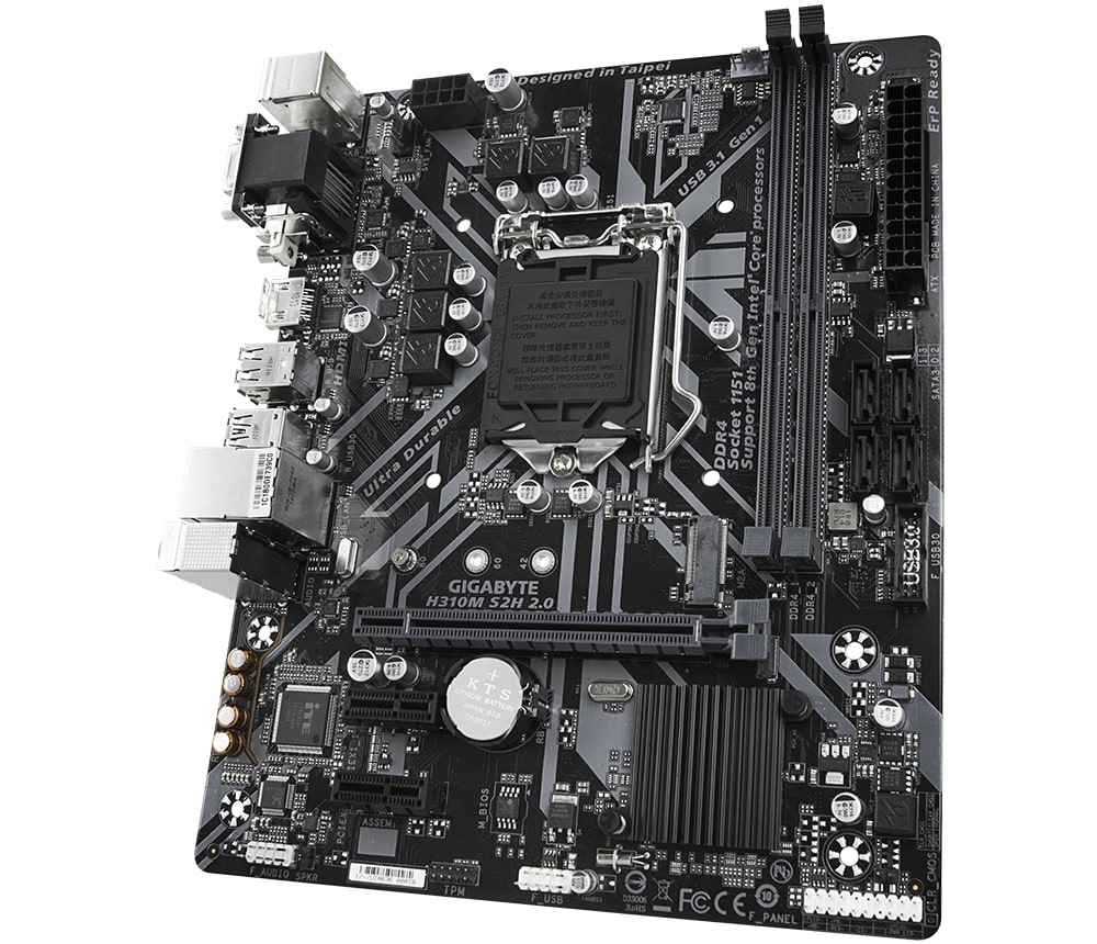 Bo Mạch Chủ Main GigaByte H310M-H hổ trợ CPU thế hệ 8 và 9 - Hàng Chính Hãng