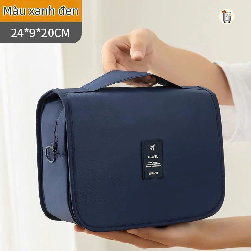 Túi Đựng Đồ Cá Nhân Du Lịch , Túi Đựng Mỹ Phẩm Kiểu Hàn Quốc MÀU XANH ĐẬM