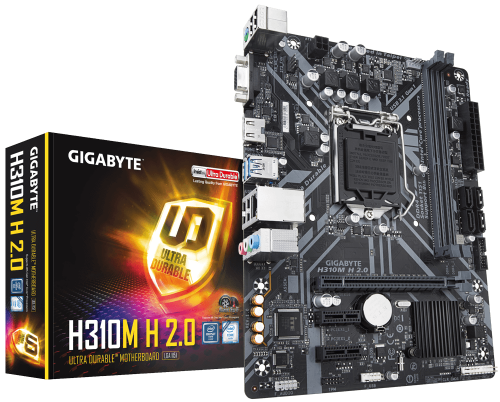 Bo Mạch Chủ Main GigaByte H310M-H hổ trợ CPU thế hệ 8 và 9 - Hàng Chính Hãng
