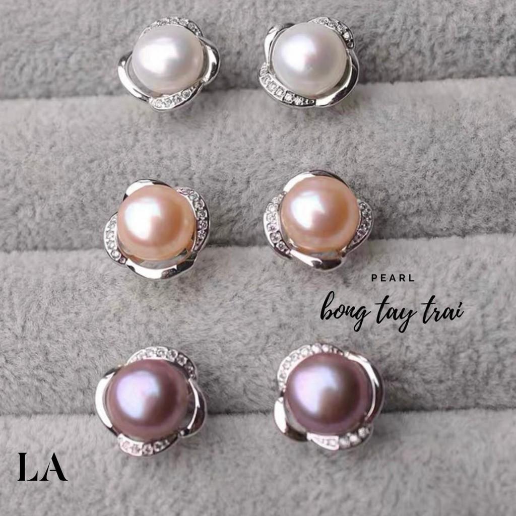 Bông tai nữ bạc ta gắn trai MS99d