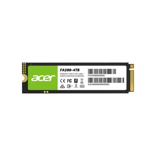 Ổ cứng SSD Acer FA200 M.2 NVMe 2.0 PCIe 4.0; Read speeds up to 7200 MB/s; tương thích Laptop, PC, PS5 - Bảo hành 5 năm Hàng chính hãng