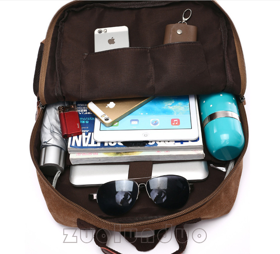 Balo nam thời trang vải canvas phong cách mới- đi làm, đi học,đi chơi,đựng laptop (15,6")