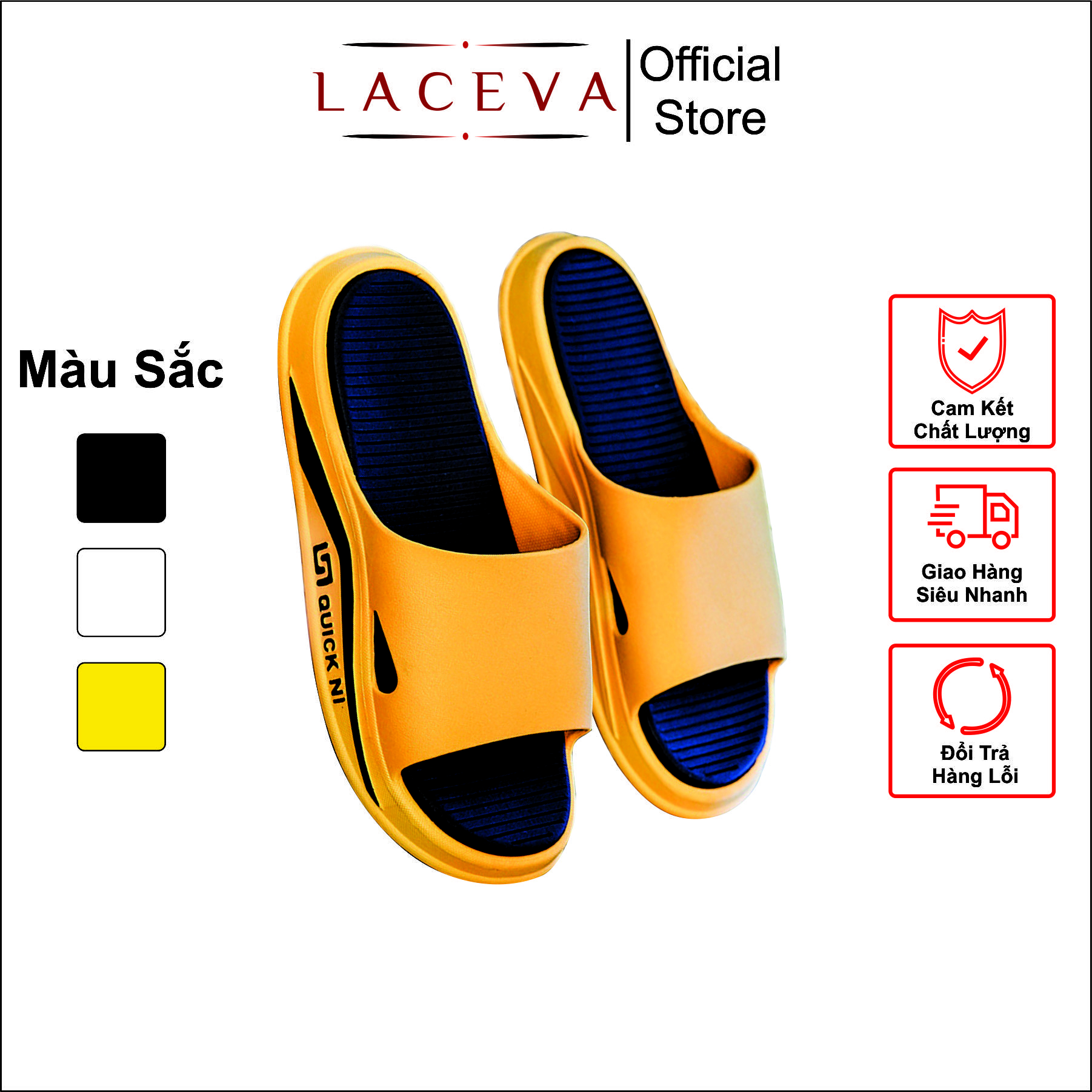 Dép Quai Ngang Nam Đúc Liền Quick Cao Cấp DP15