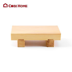 Khay để sushi bằng gỗ,  khay trang trí sushi có đế 