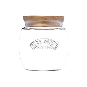 Kilner - Hũ thủy tinh bầu nắp gỗ Acacia - 0.85L/2L