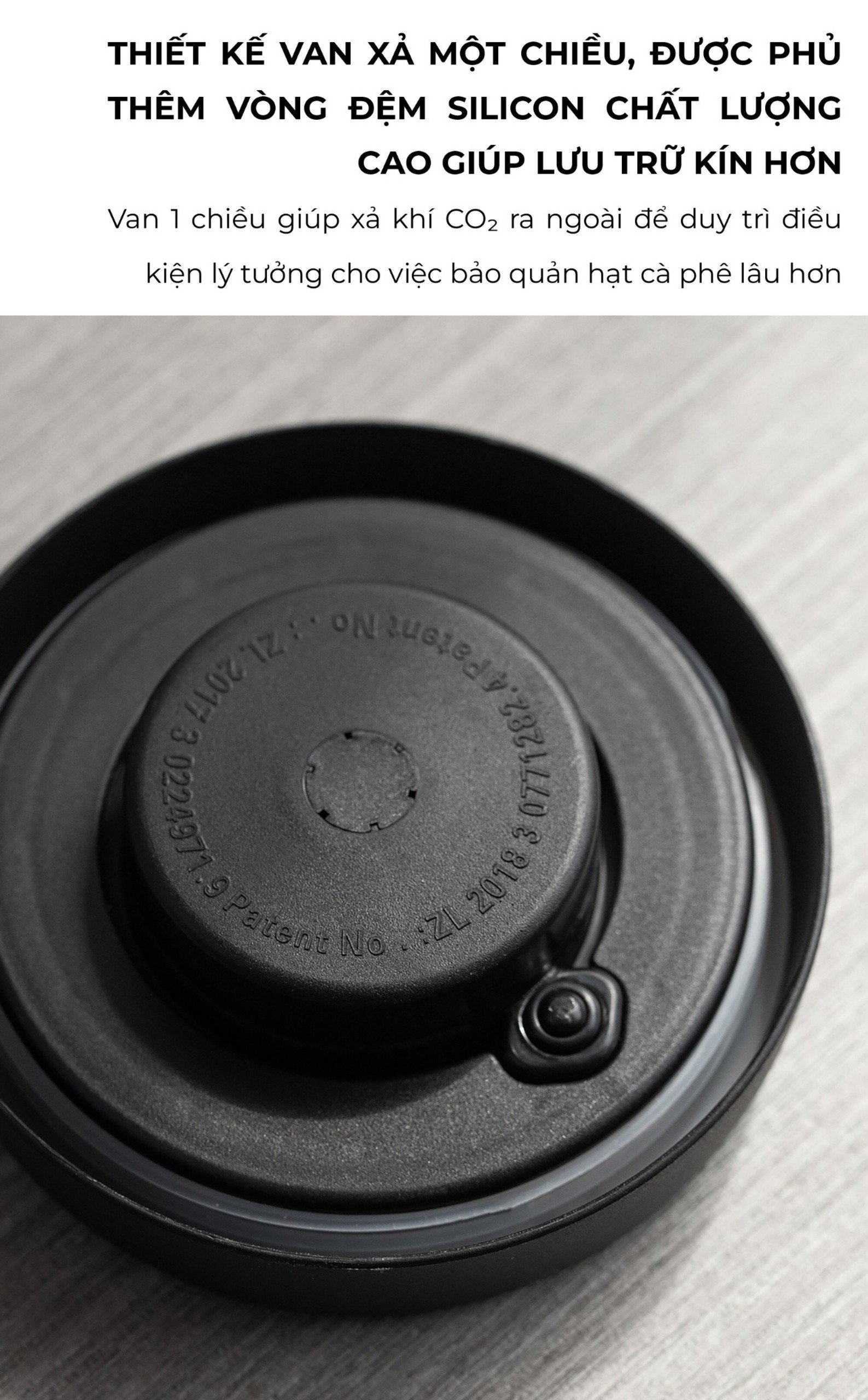 Hũ lọ inox 304 hút chân không bảo quản thực phẩm Cafede Kona
