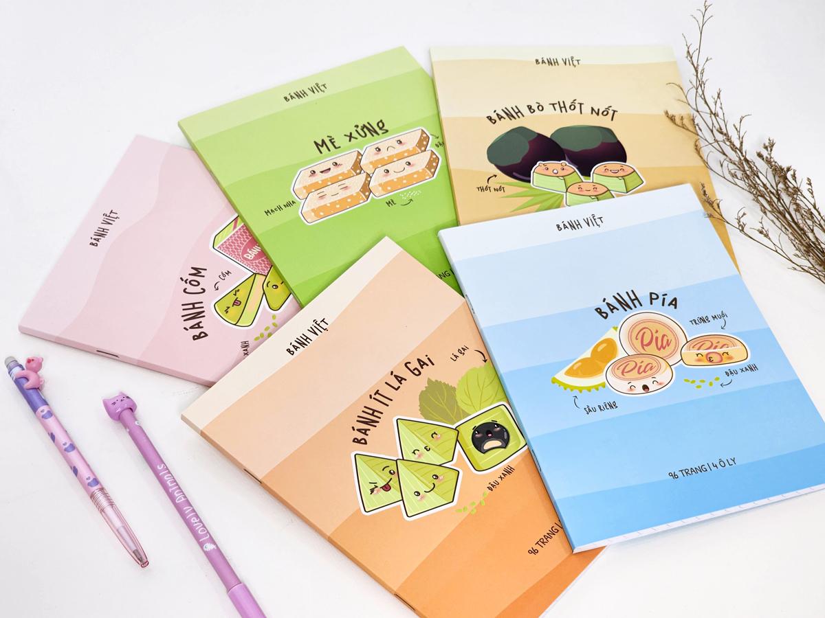 Tập Học Sinh Bánh Việt - Miền Nam - 4 Ô Ly - 96 Trang 80gsm - The Sun 01 - Bánh Cốm