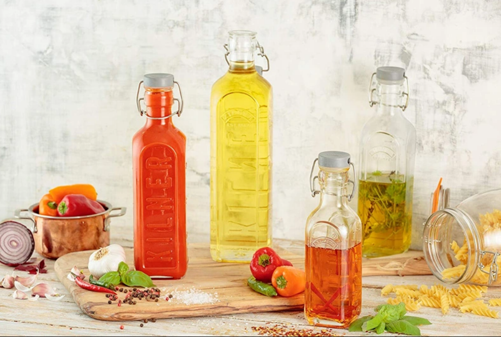 Kilner - Chai thủy tinh nút xám - 0.3L/0.6L/1L