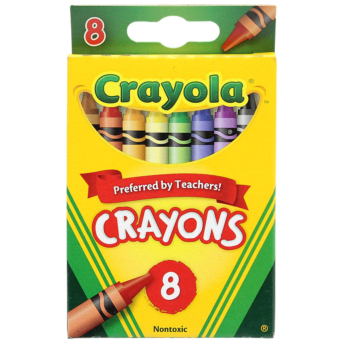 Hộp 8 Bút Sáp Màu Crayon - Crayola 523008