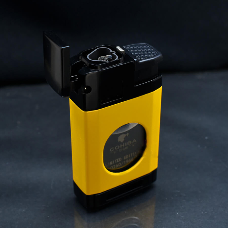 Vỏ Hột Quẹt Bật Lửa Gas COB-196 Khò 3 Tia Cực Mạnh Tích Hợp Cắt Tiện Lợi - Nhiều Màu (KHÔNG CHỨA GAS/XĂNG)
