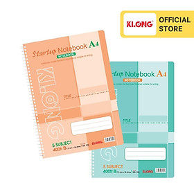 Sổ kẻ ngang lò xo đơn Startup KLONG A4 400 trang 58/92; MS: 394