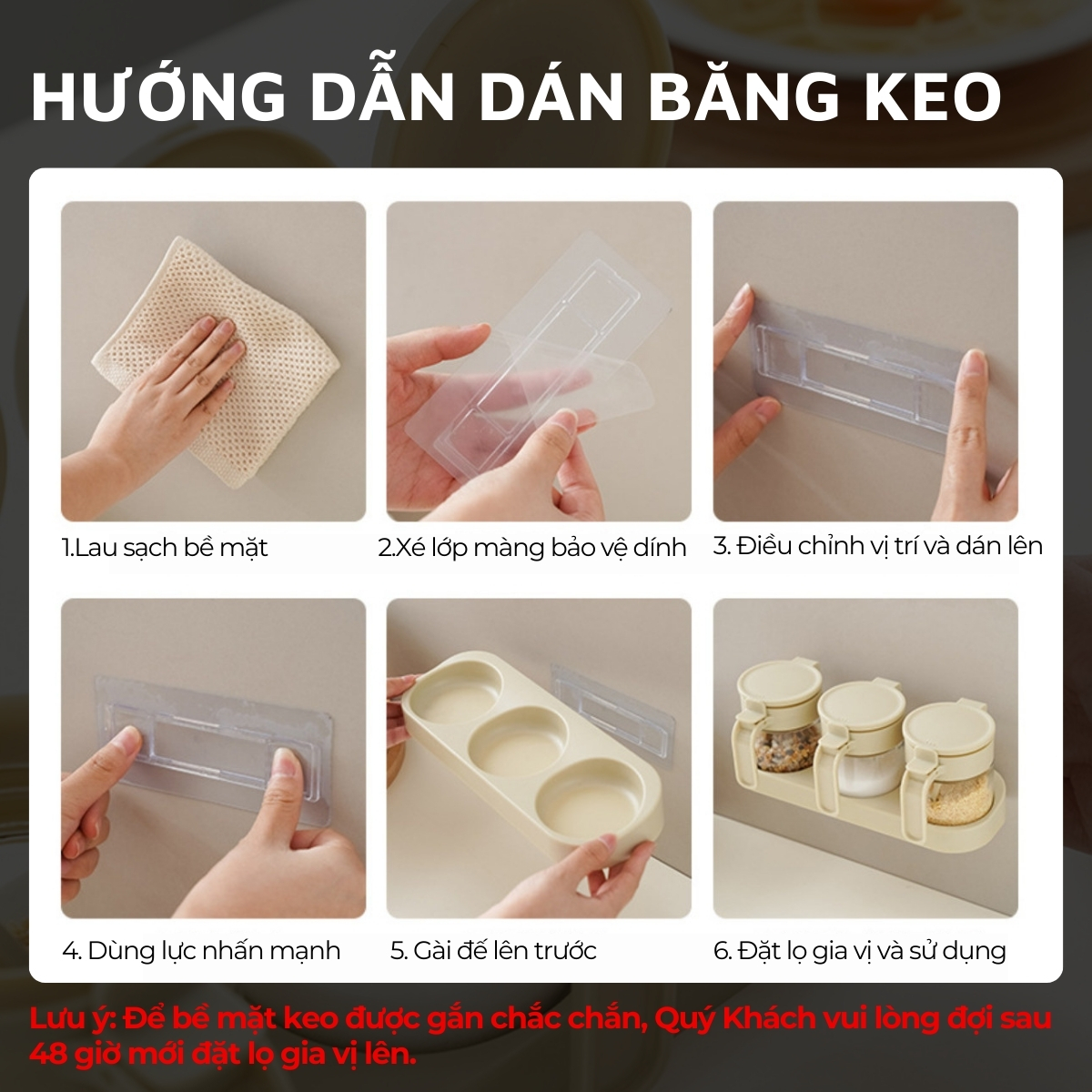 Set 3 hũ (lọ) đựng gia vị kèm khay DandiHome 250ml thủy tinh cao cấp tặng muỗng