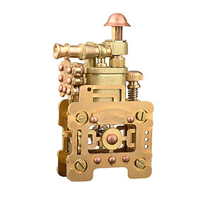 Vỏ Hột Quẹt Bật Lửa Xăng Đá Đồng Thủ Công Thiết Kế Kiểu Dáng Cỗ Máy Đẹp Độc Lạ 703 WATT Màu Vàng - Dùng Xăng Bấc Đá Cao Cấp