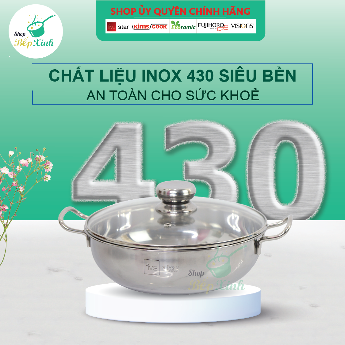 Nồi Um đa Năng Nắp Kính Fivestar