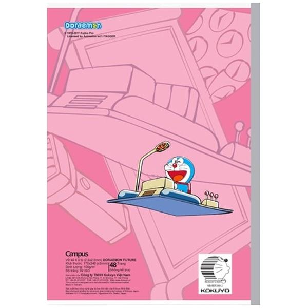 Vở Doraemon 4 Ô Ly 48 Trang ĐL 100g/m2 - Campus NB-BDFU48 (Mẫu Màu Giao Ngẫu Nhiên)