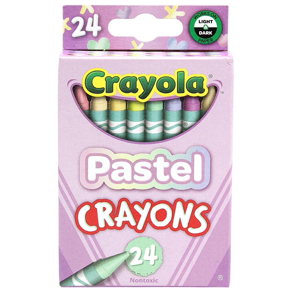 Hộp 24 Bút Sáp Màu Crayon Tông Pastel - Crayola 521835
