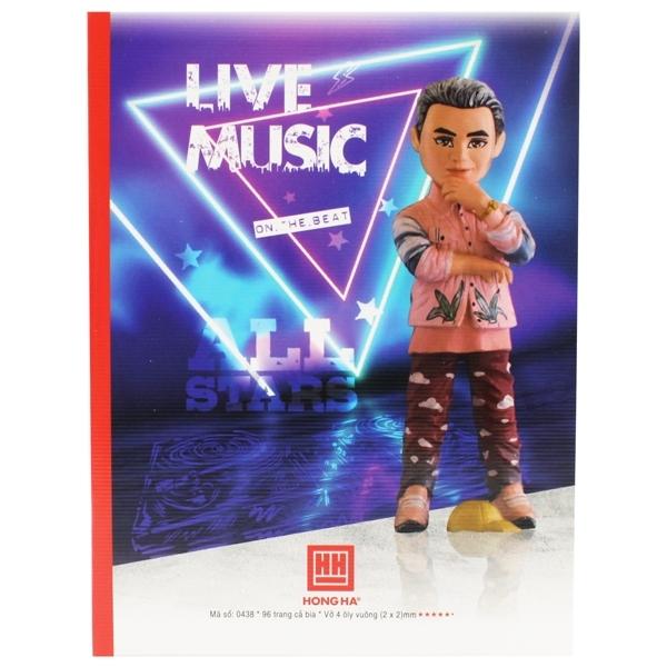 Tập Class Rap Việt - 4 Ô Ly 96 Trang 80 gsm - Hồng Hà 0438 (Mẫu Màu Giao Ngẫu Nhiên)