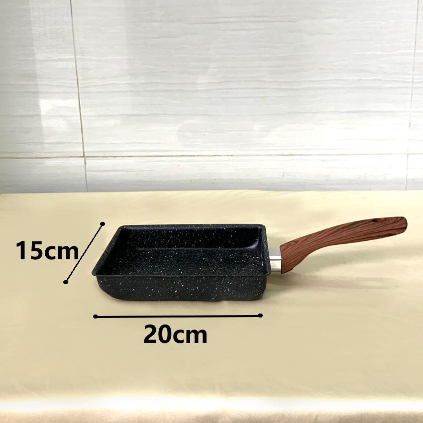 Tặng cặp nhấc nồi silicon- Bộ 2 chảo đáy từ H5, chảo 24cm + chảo vuông 15x20cm Seoulcook Hàn Quốc, dùng được tất cả các loại bếp, kể cả bếp từ / Induction