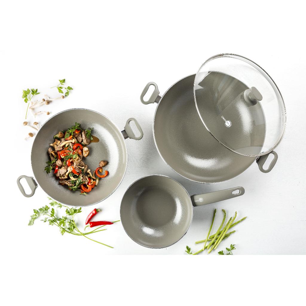 Chảo chống dính Greenpan CamQuartz 20cm lòng sâu phủ lớp chống dính tinh thể kim cương không chứa PFAS - 640479