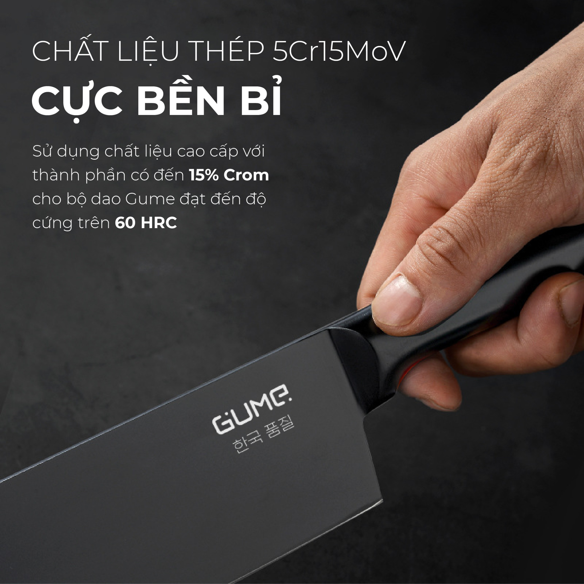 Bộ dao 4 món cao cấp GUME GMK23 Hàn Quốc Hàng chính hãng
