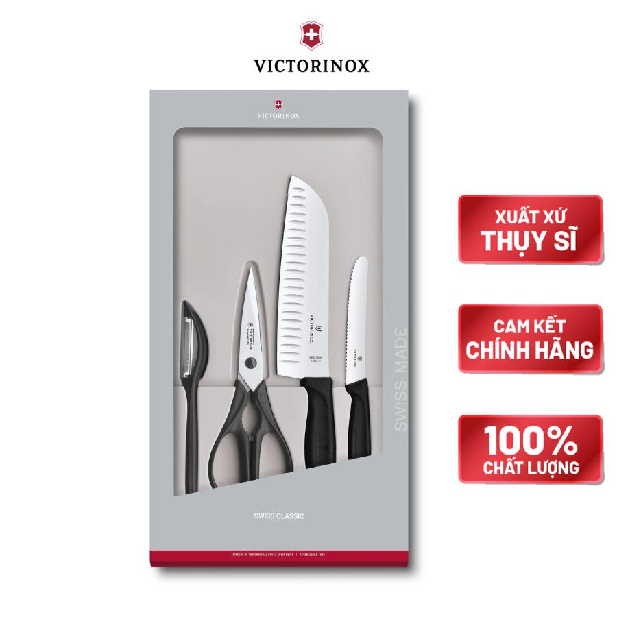 Bộ dao bếp Swiss Classic 4 món Victorinox Thụy Sỹ