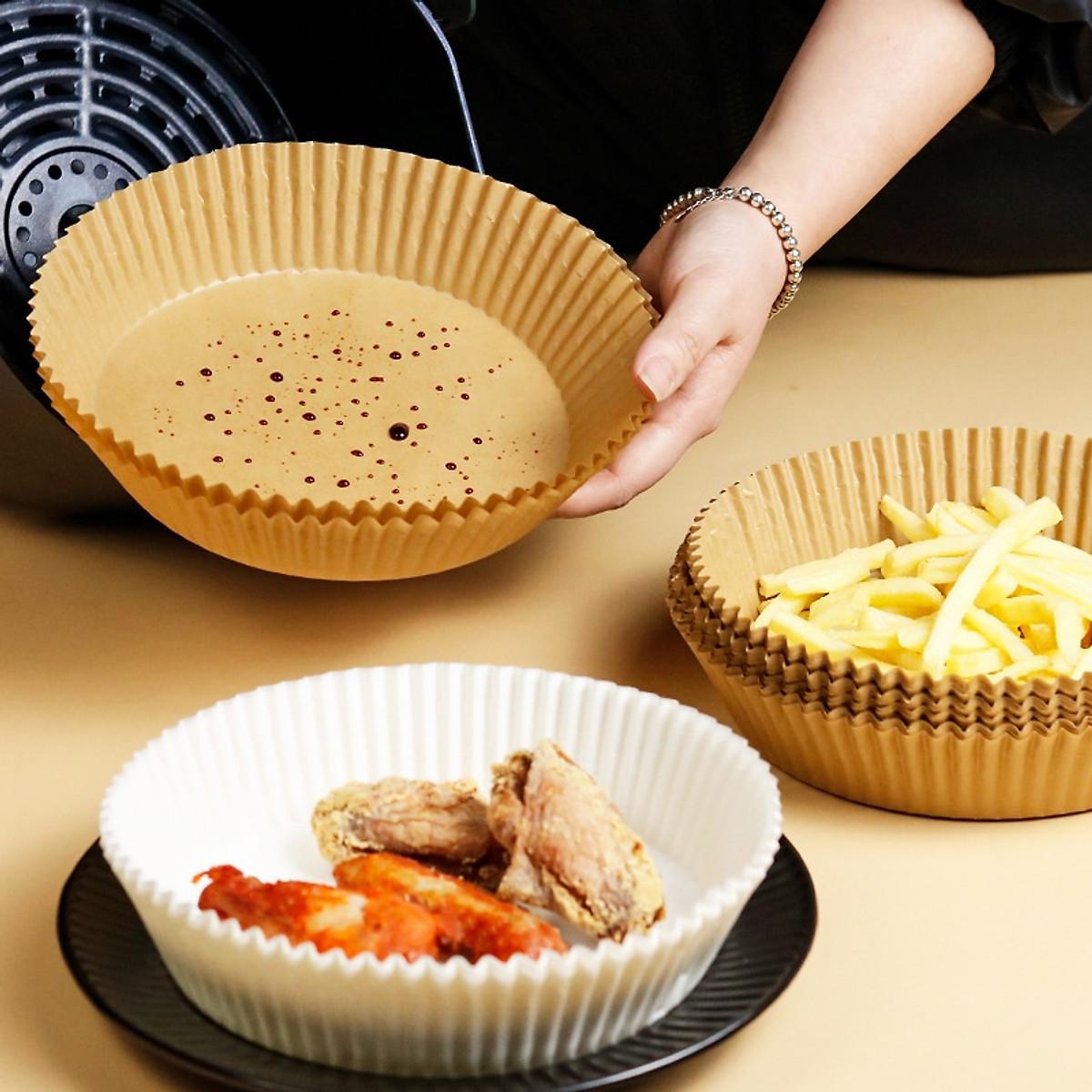 Giấy Nến Lót Nồi Chiên Không Dầu Hình Khuôn Bánh Siêu Tiện Lợi - Thấm Giảm Thiểu Tối Đa Dầu Mỡ Bám