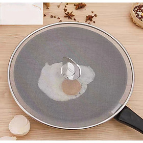  nắp lưới đậy chảo chống văng dầu mỡ có 2 size có tay cầm và núm chất liệu inox cao cấp - Gia dụng bếp
