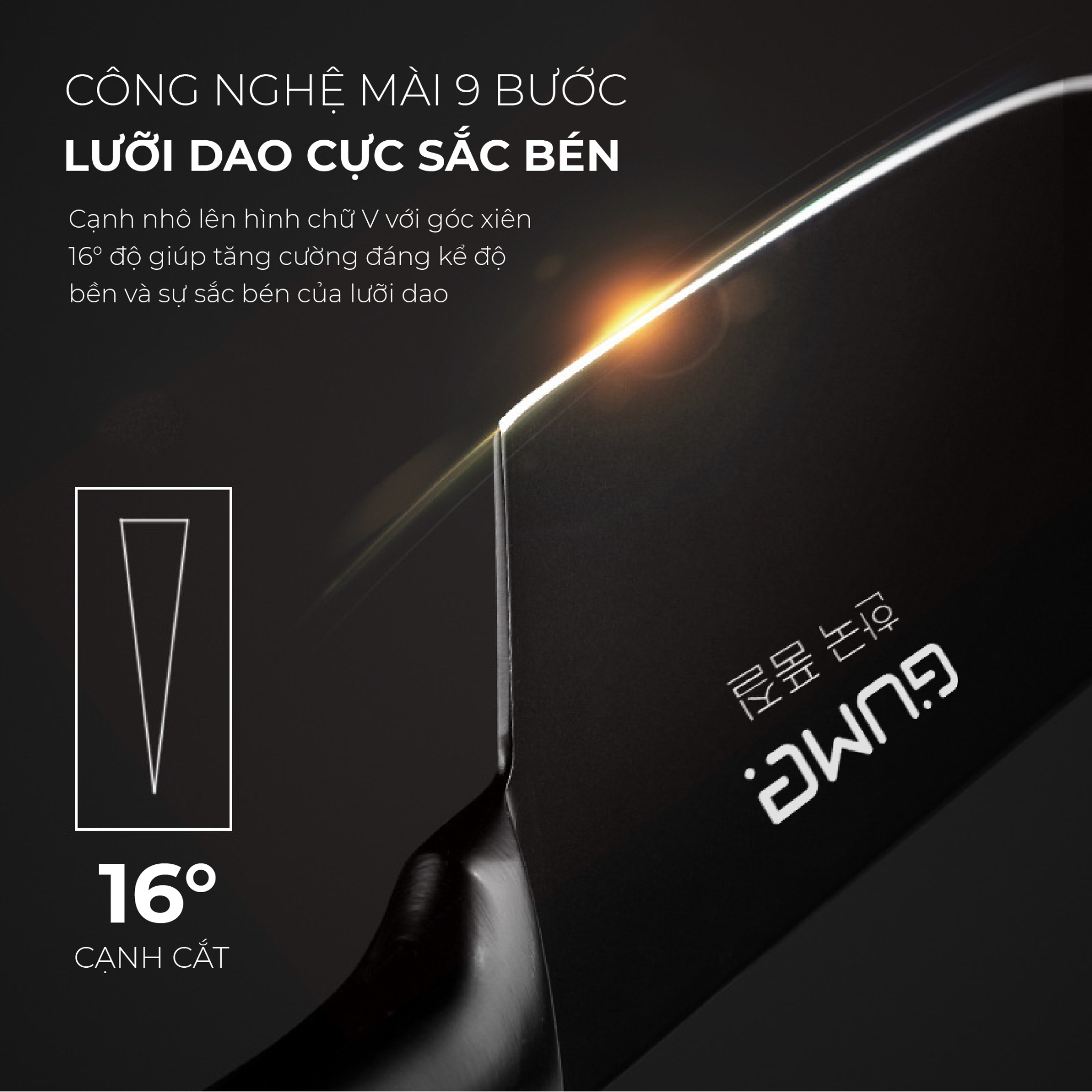 Bộ dao 4 món cao cấp GUME GMK23 Hàn Quốc Hàng chính hãng