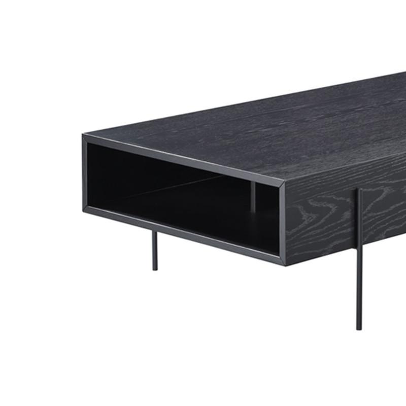 Bàn sofa gỗ sồi hình hộp chữ nhật sang trọng SMLIFE Clary 1C | D127 x R66 x C36cm | gỗ Cao Su và Veneer Sồi