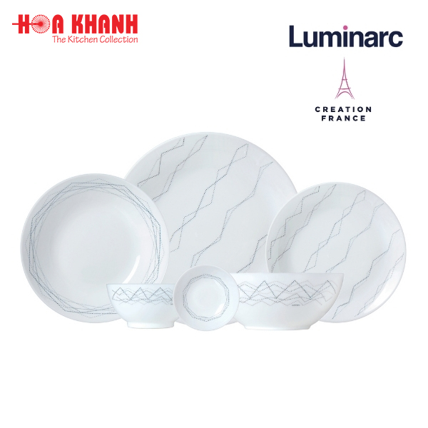 Tô Thủy Tinh Luminarc Marble 18cm đựng thức ăn, kháng vỡ, cường lực - 1 cái - P3756
