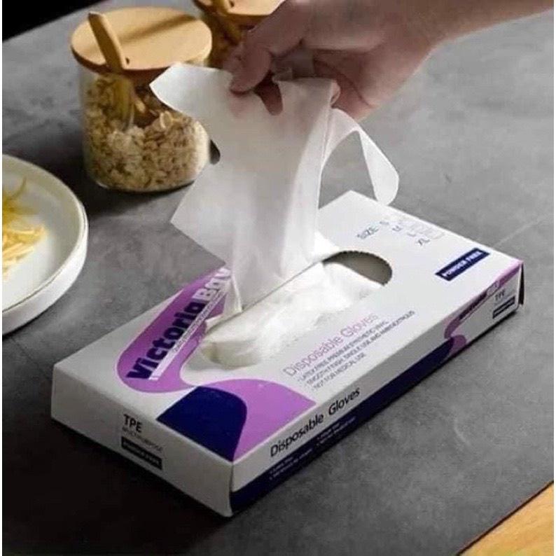 Hộp 100 Găng Tay Mỏng, Siêu Dai, Dùng 1 Lần, Nấu Ăn - Làm Bếp - Vệ Sinh - Tiện Dụng Trong Nhà - TakyHome 5858