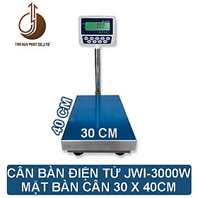 Cân Bàn Điện Tử JWI-3000W - Mặt Bàn Cân 300x400MM