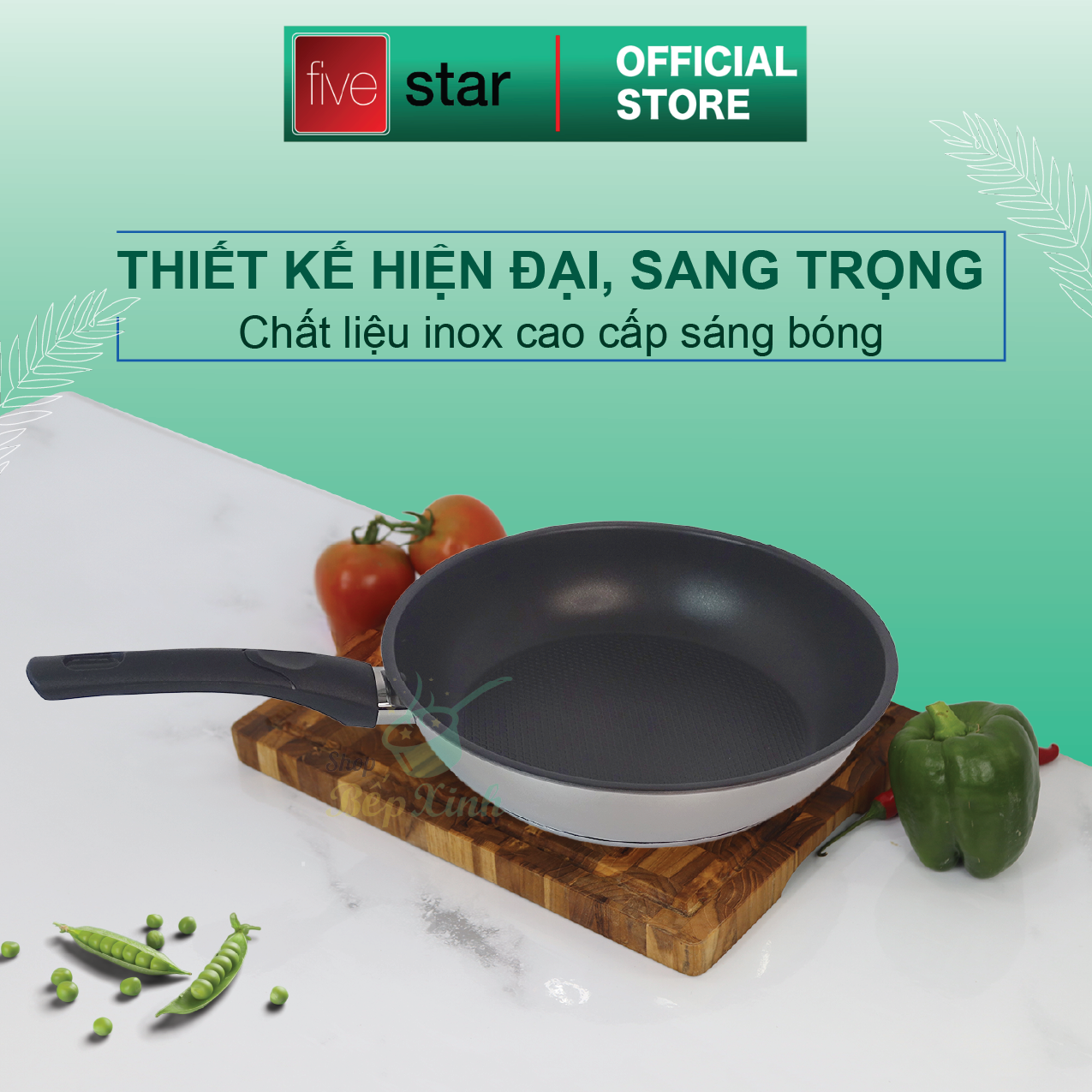 Bộ nồi inox và chảo chống dính Fivestar Standard chống nóng nắp inox 3 đáy từ tặng 2 vá canh (1 nồi 16cmx 1 nồi 20cm và 1 chảo 22cm )