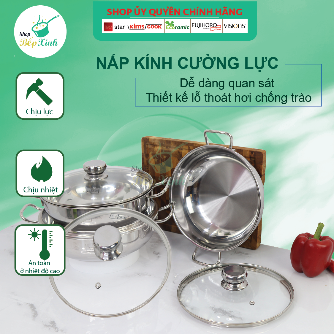Nồi Um đa Năng Nắp Kính Fivestar