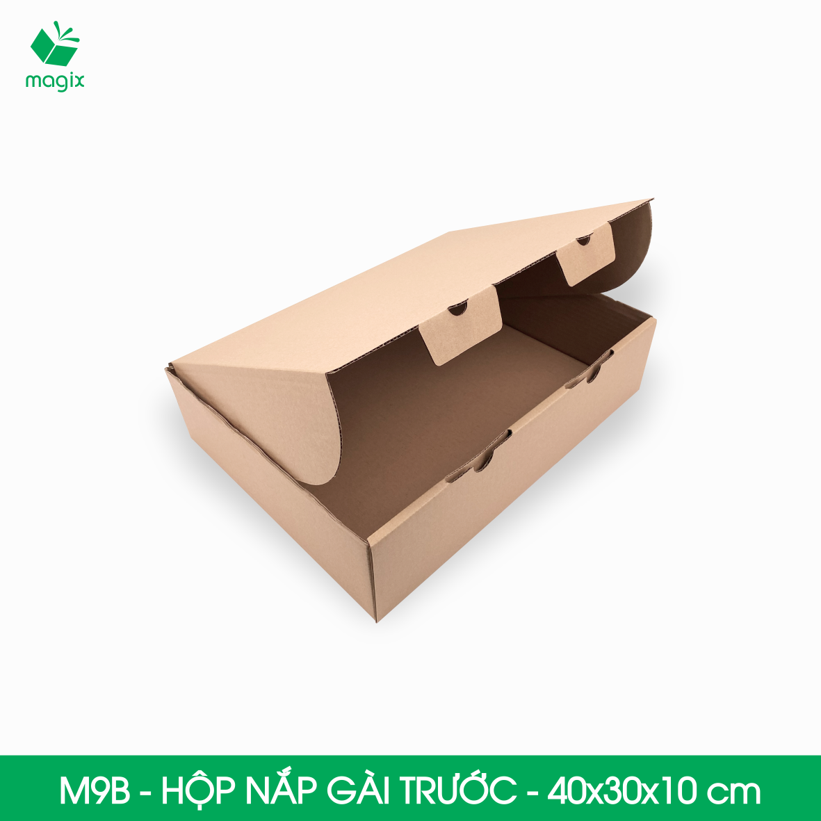 M9B - 40x30x10 cm - 10 thùng hộp carton nắp gài đóng hàng