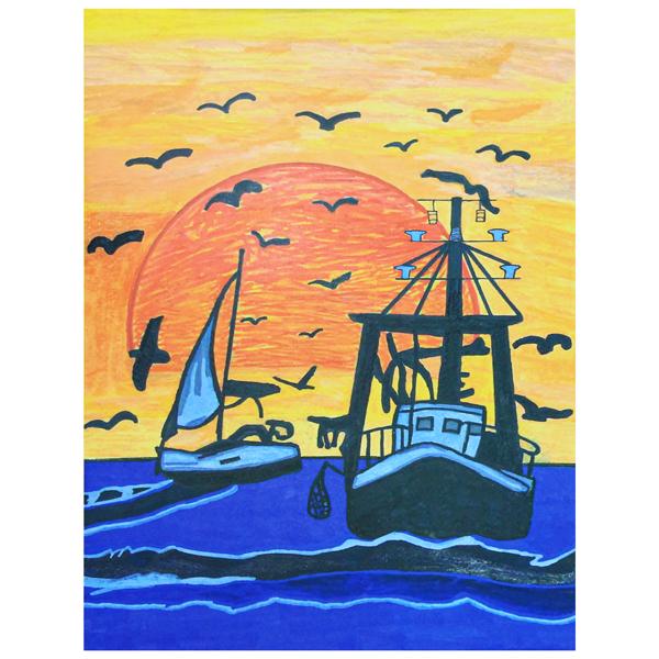 Tập Học Sinh Thuyền Và Biển - 4 Ô Ly - 96 Trang 100gsm - The Sun