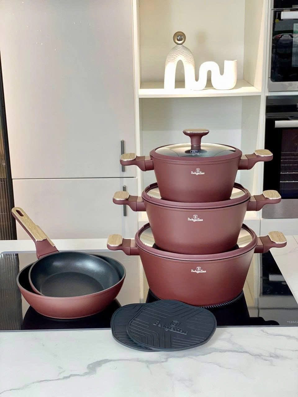 Bộ nồi đỏ 10 món Berlinger Haus BH/8305 hàng chính hãng