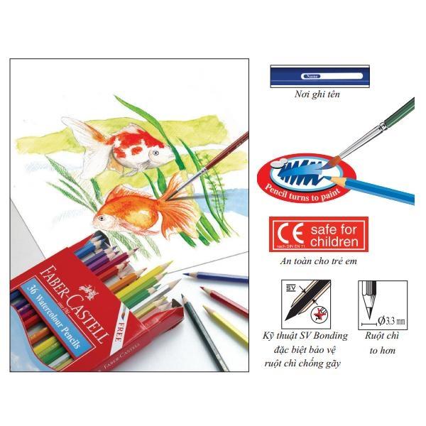 Chì Màu Nước Parrot - 36 Màu Dài - Faber-Castell 114466
