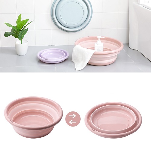 Thau Gập Gọn - Chậu Nhựa Gấp Gọn Đa Năng đk 39cm, nhiều màu, giao màu ngẫu nhiên