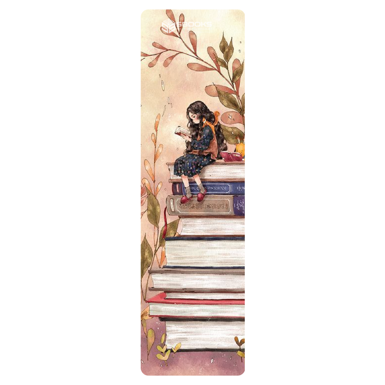 5 Cái Bookmark Kẹp Sách, Dấu Trang Hoạ Tiết Cô Gái Đọc Sách - SBOOKS