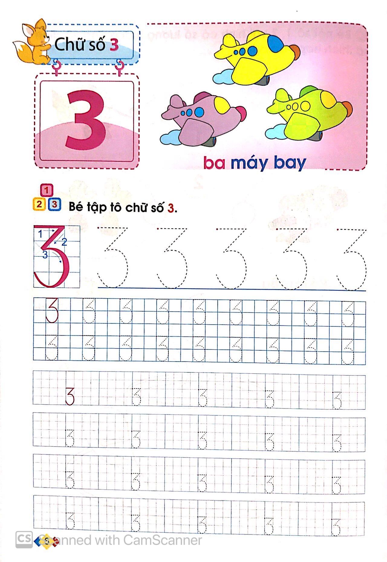 Tủ Sách Bé Vào Lớp Một - Bé Tập Tô Và Làm Quen Với Chữ Số (Tái Bản 2019)