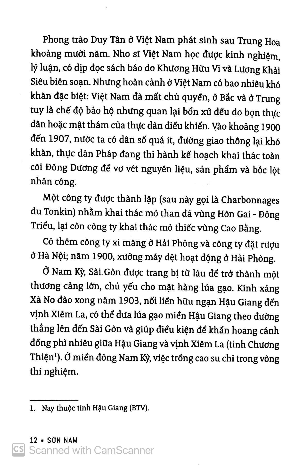 Sơn Nam - Phong Trào Duy Tân Ở Bắc, Trung, Nam - Miền Nam Đầu Thế Kỷ XX - Thiên Địa Hội Và Cuộc Minh Tân