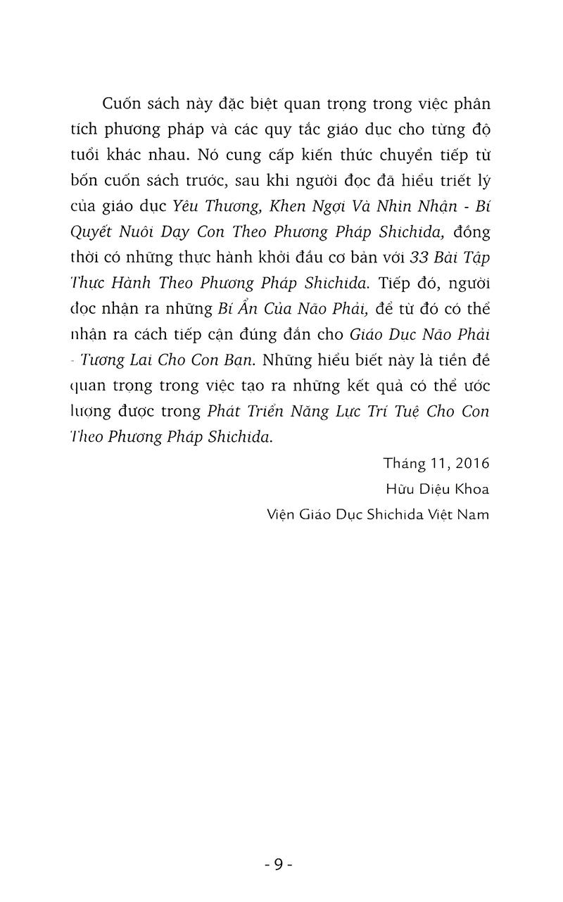 Sách Phát Triển Năng Lực Trí Tuệ Cho Con Theo Phương Pháp Shichida (Dành Cho Trẻ Dưới 7 Tuổi)