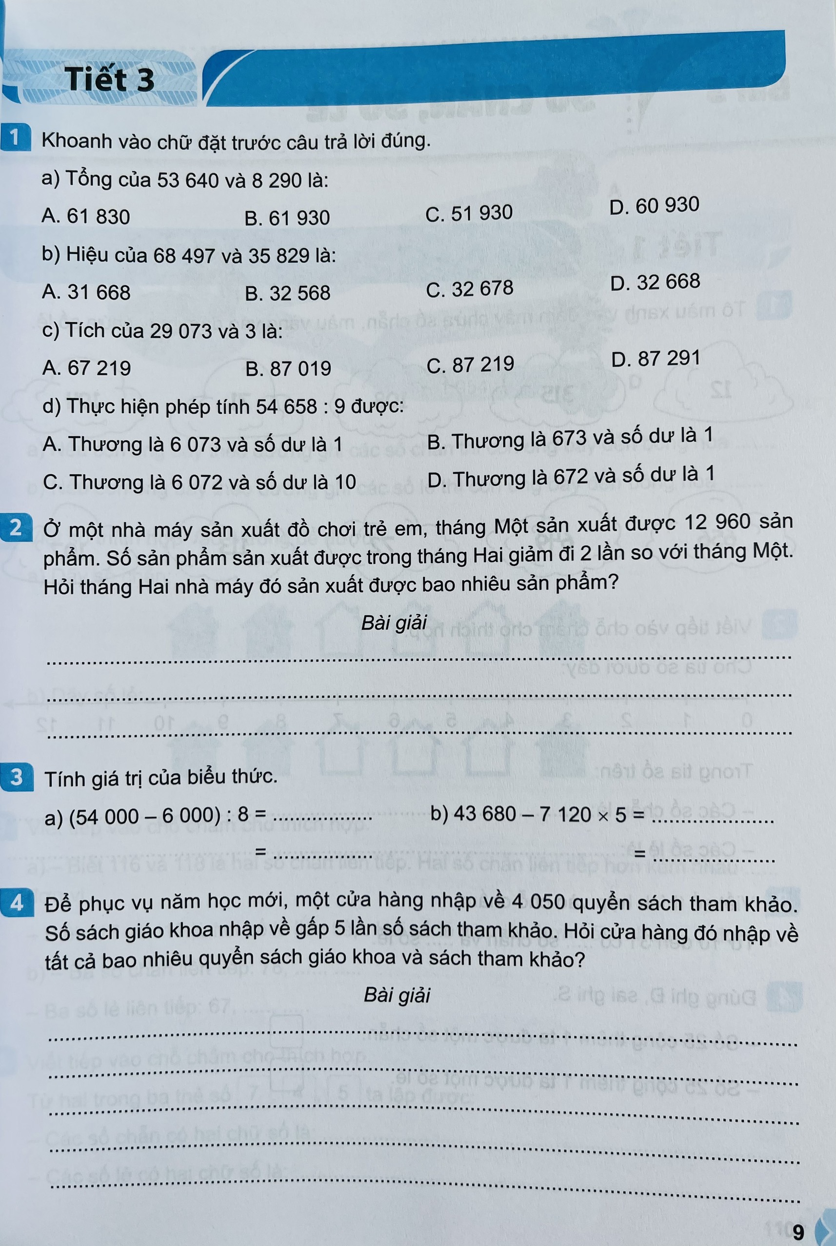 Sách - Combo 2 cuốn Vở thực hành Toán lớp 4 tập 1+2 (Kết nối tri thức với cuộc sống)