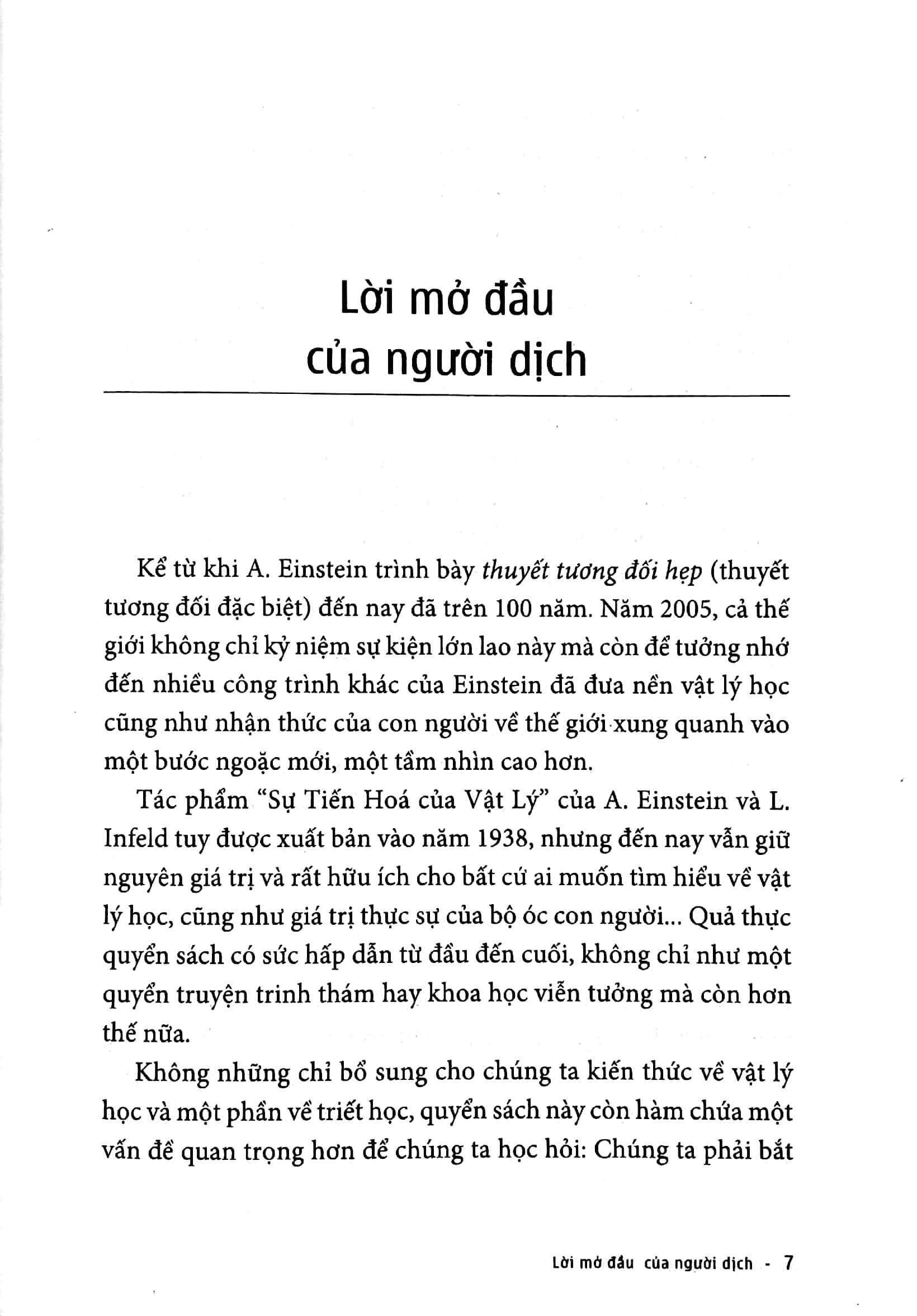 Sự Tiến Hóa Của Vật Lý - Từ Những Khái Niệm Ban Đầu Đến Thuyết Tương Đối Và Lượng Tử (Tái Bản 2022)
