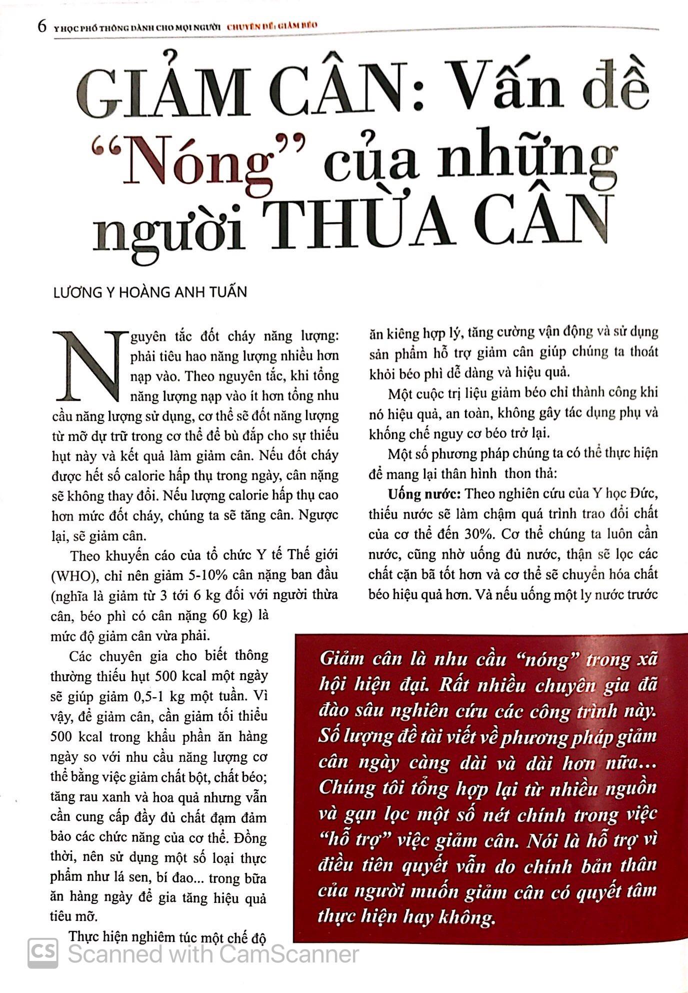 Y Học Phổ Thông Dành Cho Mọi Người - Chuyên Đề: Giảm Béo