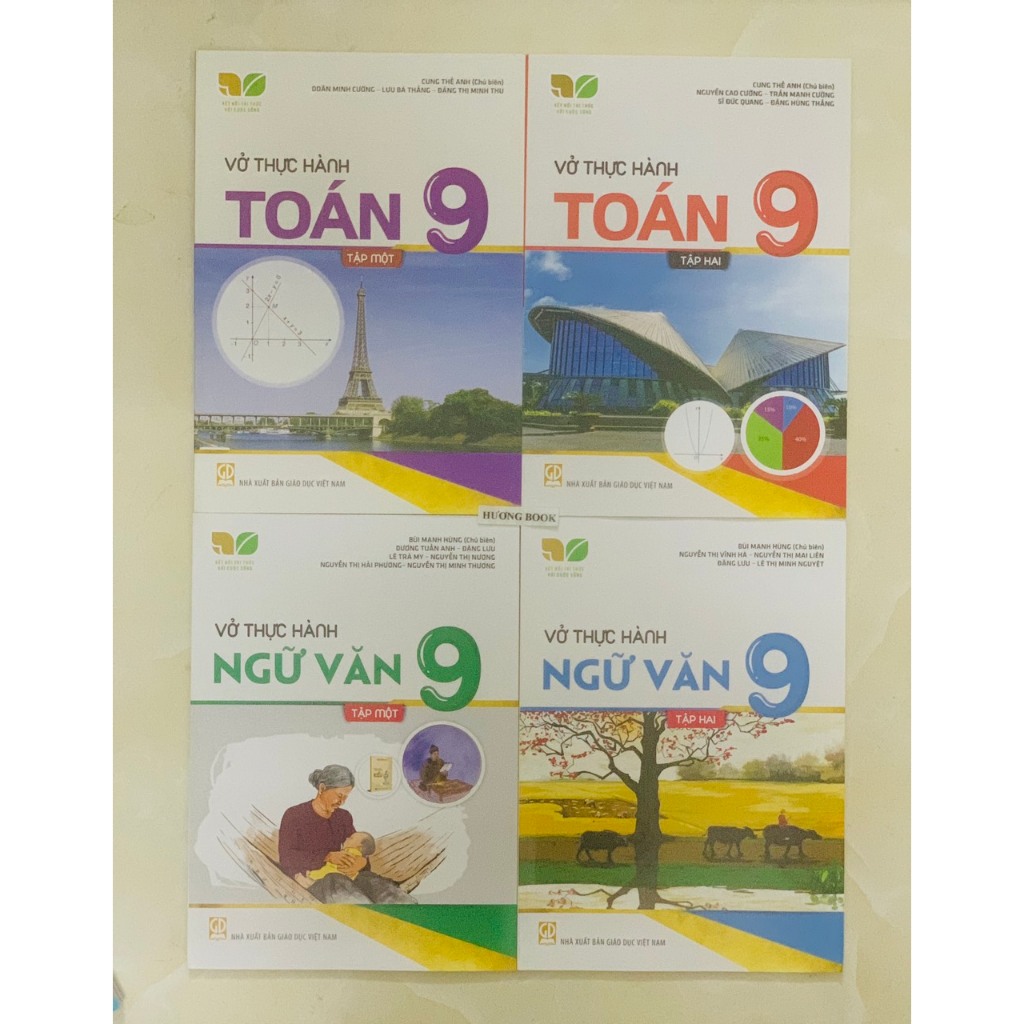 Sách - Combo Vở thực hành Toán + Ngữ Văn 9 Tập 1+2 (Kết nối tri thức với cuộc sống)