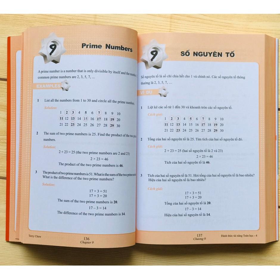 Sách Đánh Thức Tài Năng Toán Học 4, Toán Song Ngữ Singapore, Toán lớp 4, lớp 5 ( 10 - 12 tuổi )