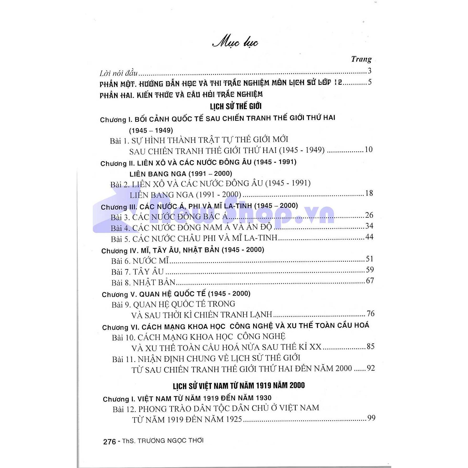 Sách - Phương Pháp Trắc Nghiệm Môn Lịch Sử - Hồng Ân