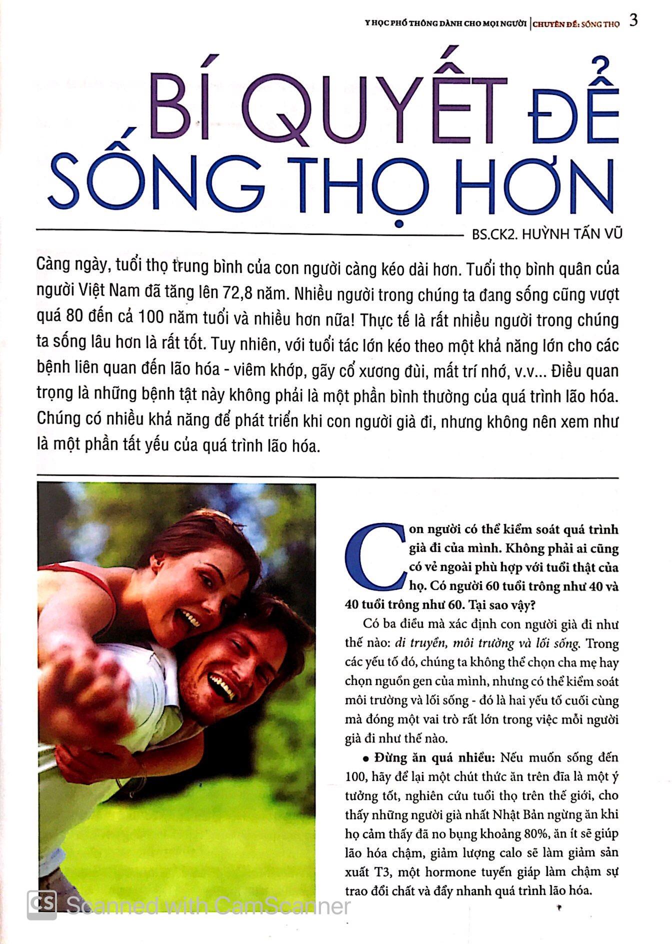 Y Học Phổ Thông Dành Cho Mọi Người - Chuyên Đề: Sống Thọ